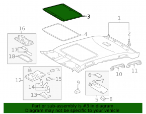 Gray sunroof curtain for Toyota Avalon 2005-2012