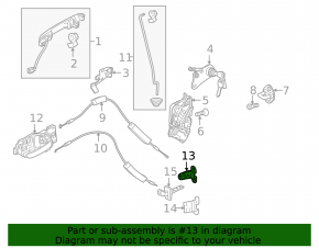 Upper front right door hinge Honda HR-V 16-22