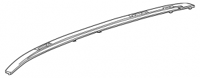 Right longitudinal roof rail for Toyota Rav4 19-21, black, without caps