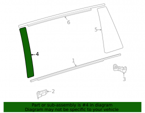 Door trim side rear right Toyota Sienna 21-25 front