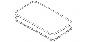 Sunroof glass Kia Forte 4d 14-18