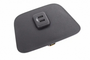 Chevrolet Equinox 18-24 black rear center console USB hub cover
