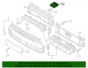 Front Bumper Bracket Central Kia Niro 23- HEV, PHEV