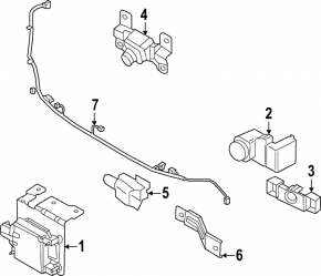 Front bumper parking sensor mount, right, Kia Sportage 23-25, X-Line, X-Pro