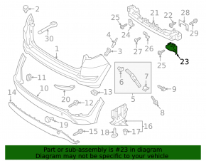 Rear bumper reinforcement bracket left upper Hyundai Tucson 16-21