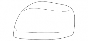 Right mirror cover Toyota Land Cruiser 08-11 white