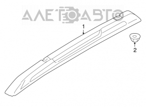 Roof rail right Subaru Outback 10-14