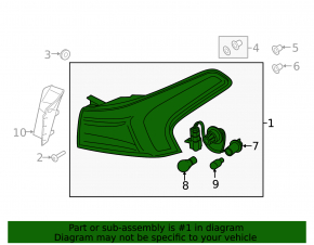 Light outer wing left Hyundai Santa FE 19-20