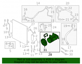Infiniti QX56 QX80 12-20 Air Conditioning Compressor