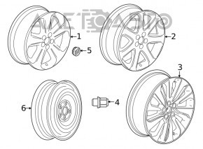 Wheel disk R18 Buick Encore 13-16