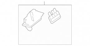 External trunk lid handle with button for opening the trunk lid for Mercedes W213 E 17-20 under the camera