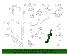 Upper cooling hose for Mercedes GLC 300 20-22