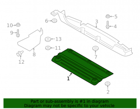 Ford Fusion mk5 13-20 rear muffler heat shield