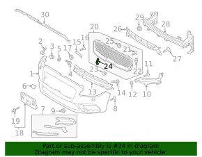 Lincoln Nautilus 19-23 Grille Emblem