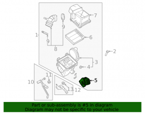 Air duct for filter Ford Escape MK4 20- hybrid, plug-In