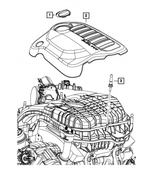 Engine cover Dodge Journey 11-3.6
