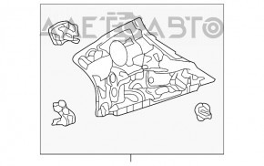 Upper right rear pillar trim Mercedes GLA 15-20 grey