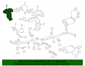 Exhaust manifold with catalytic converter right Lexus ES350 07-09 with lambda, nut torn off