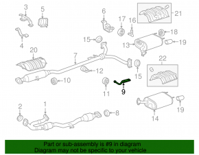 Rear muffler bracket Toyota Avalon 13-18 3.5, 2.5 hybrid