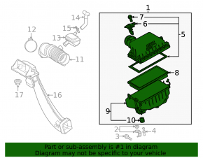 Air filter housing Lexus ES300h 22- complete