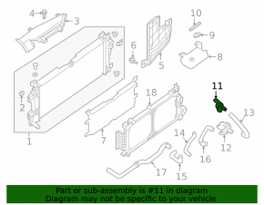 Upper cooling pipe Nissan Leaf 18-22