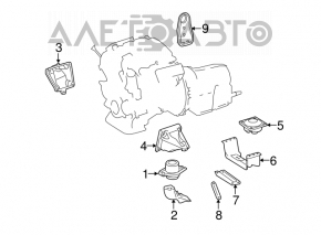 Engine mount left Mercedes W164 ML V6 torn boot