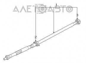 Driveshaft propeller shaft BMW X1 F48 16-22 AWD without clutch