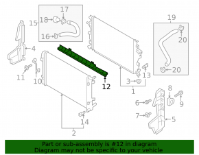 Upper radiator deflector Kia Niro 17-22 HEV, PHEV on TV