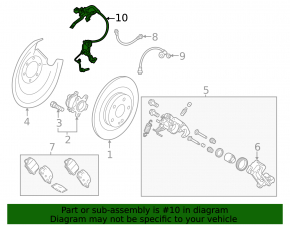 Rear left ABS sensor for Mitsubishi Outlander 22-25 2.5