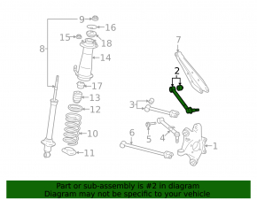 Upper control arm with ball joint, rear left, Lexus IS250 IS300 IS350 06-13