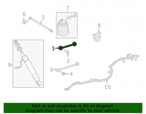 Rear left transverse control arm Lexus GX460 10-23 short, for air suspension