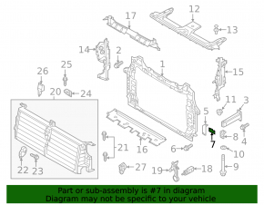 Lower right TV bracket for Audi Q8 19-25
