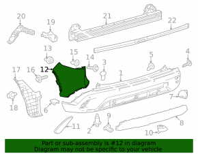 Rear bumper bare right Toyota Corolla Cross 22-26