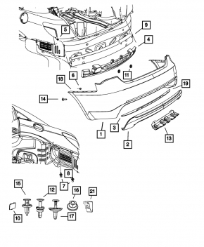 Chrysler 200 4d 11-14 rear bumper reinforcement rusty