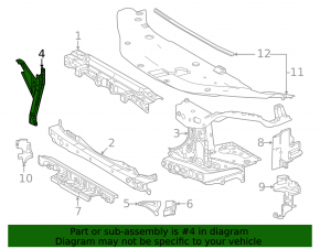 Hood lock plate Lexus LX 22-26