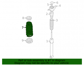 Rear left spring for Kia K5 21-24 FWD 1.6T, with panoramic windows