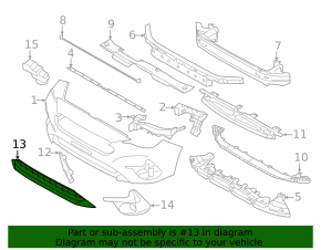 Lower grille of the front bumper Subaru Impreza 24-26 5d