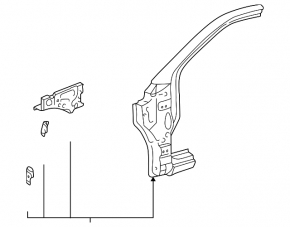 Front right quarter Toyota Highlander 01-07 without spout