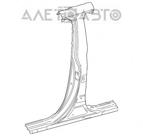 Body pillar central left Toyota Highlander 20-