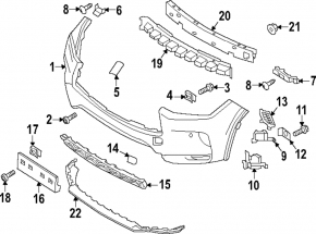 Bare front bumper Infiniti QX50 19 - for parking