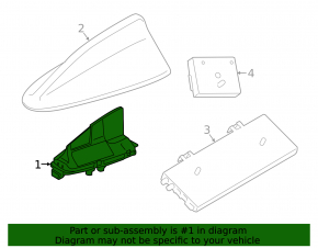 Antenna fin BMW X3 G01 18-21 GPS