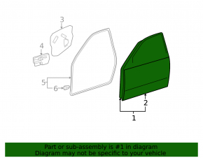 Bare front door left Lexus IS250 IS350 06-13