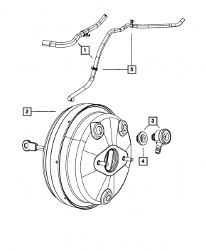 Vacuum booster Chrysler 200 11-14 2.4 rusty