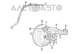 Vacuum booster Chrysler 200 11-14 2.4 rusty