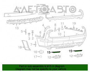 Reflector rear right Dodge Challenger 15-23 rest