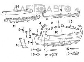 Reflector rear right Dodge Challenger 15-23 rest