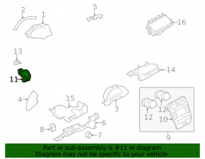 Left air duct for Nissan Leaf 11-17
