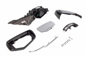 Side mirror right assembly Cadillac CTS 14- BSM, auto-dimming, turn signal, graphite