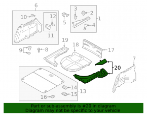Trunk tray left Hyundai Ioniq 20-22 HEV