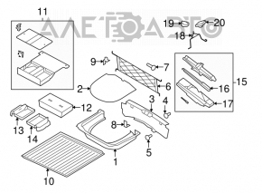 Trunk floor Ford Flex 09-19